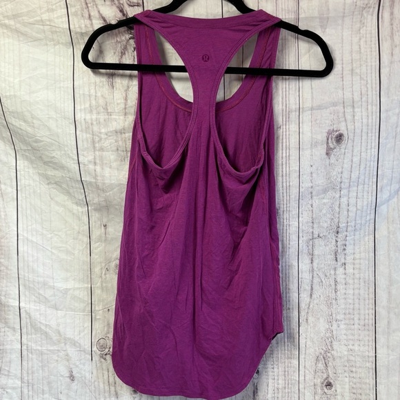 Lululemon Yogi Racer Back III Tank Top size 8 in Heathered regal plum - Picture 4 of 7
